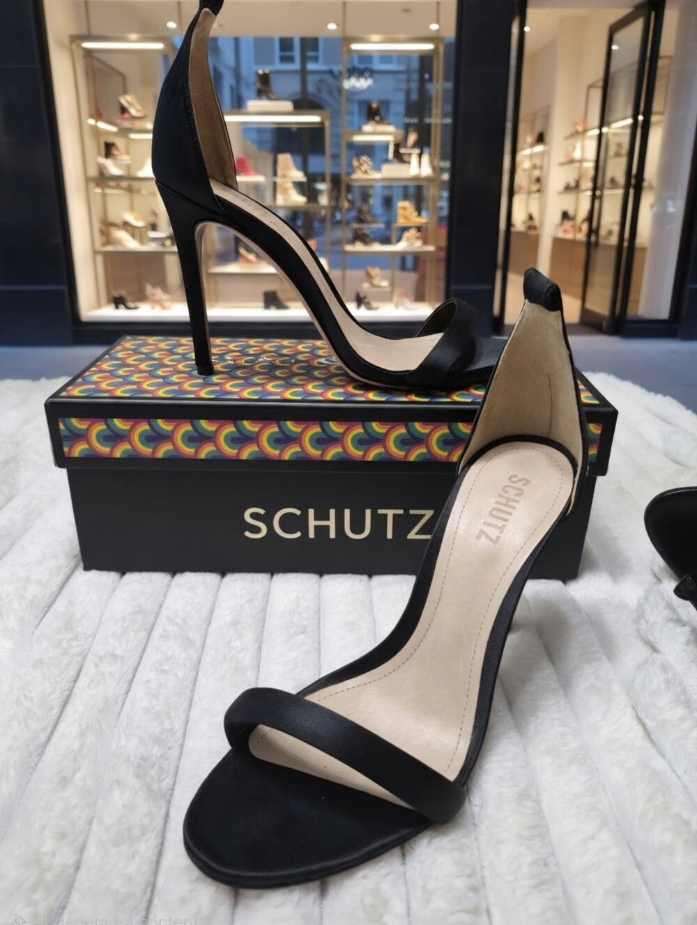 SCHUTZ HEELED STILETTO SANDALS WOMEN'S SZ 9.5 NEW "MISSING STRAPS"